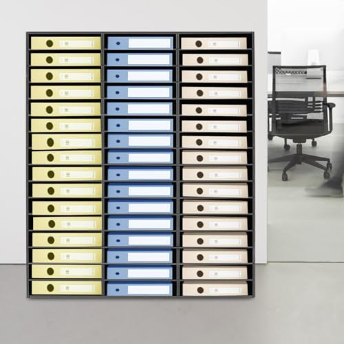 Literature Organizer,48 Slots Compartments Desktop File Sorter,Student Mailbox for Classroom, Paper Storage Cabinet with Removable Dividers, for Office Home School (48Slots-A) - Image 5