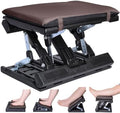 Foot Rest for Under Desk at Work Enlarged, Ergonomic Footrest with Adjustable Height and Angle, Foldable Foot Stool with Removable Pad Massage Beads for Office Gaming Chair Brown by Unknown