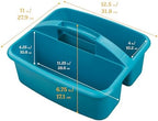 ECR4Kids 2-Compartment Large Plastic Caddy, Multipurpose Organization, Contemporary, 6-Pack - Image 2