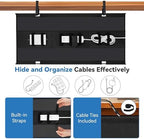 SHUWEI 48" Under Desk Cable Tray, Fabric No-Drill Mount, Off White - Image 2