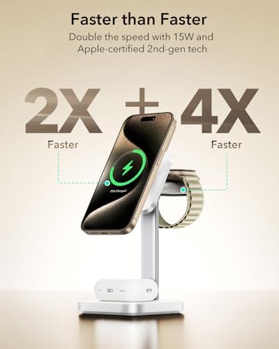 ESR 3 in 1 Wireless Charging Station, Magsafe Charger for iPhone 17-12 - Image 2