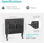 PEGZONE Clamp on Desk Pegboard, 16.5" x 12.6", with 10 Accessories, Black - Image 6