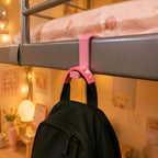 Bunk Bed Hooks for Dorm Room, Over Bed Storage Hooks for Backpack & Accessories, 5 Pack, Pink - Image 4