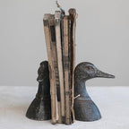 Creative Co-Op Decorative Distressed Cast Metal Duck Head Bookends, Black, Set of 2, 4.25" L x 3" W x 5.75" H (Pack of 4) - Image 7