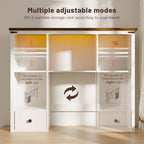 EnHomee Desktop Bookshelf, Computer Up to 27”, Adjustable Storage Shelf - Image 4