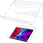 Kamehame Book Stands for Display, 2 Pack Slightly Elevated Clear Acrylic Book Display Stand with 1.5" Ledge, Book Easel Anti-slip Border for Handwriting Reading Art and Laptop, 12"x8.5"x5.1" - Image 7