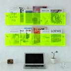 ROYALITA 2-Pack Acrylic Magazine Holder Brochure Holder, Green 36 Inch - Image 3