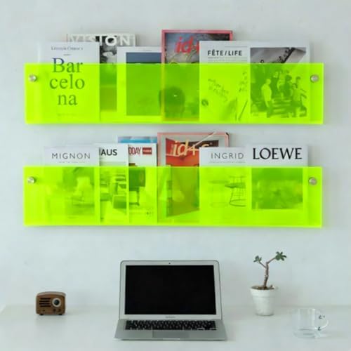 ROYALITA 2-Pack Acrylic Magazine Holder Brochure Holder, Green 36 Inch - Image 3