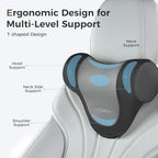 Coverado Car Headrest Pillow, Ergonomic Memory Foam Car Neck Pillow for Driving Seat with Adjustable Strap, Soft PU Leather Breathable Removable Cover Neck Support for Neck Pain Relief - Image 2