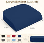 TranquilRelax XL Memory Foam Seat Cushion for Office Chair, 3.35-Inch, Blue - Image 3