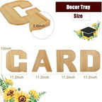 Wooden Grad Letter Tray, 12 Inch 4‑Pack Wood Platter for Graduation Decor - Image 3