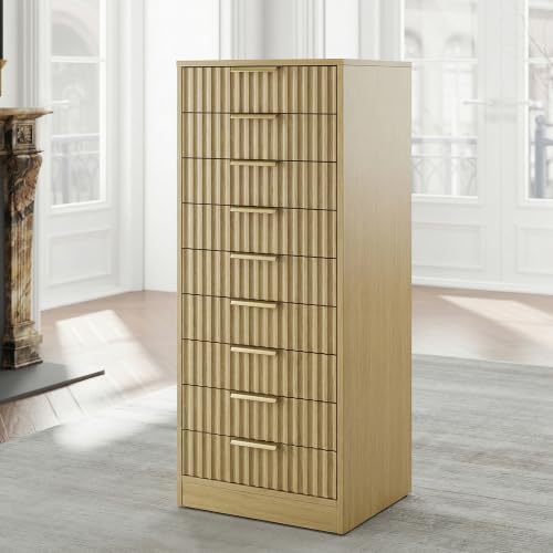 9 Drawer File Cabinet for Home Office, Natural Walnut by Perledesign%E2%80%93WorkinStyle