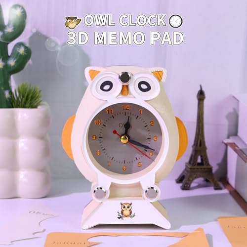 3D Memo Pad, 3D Calendar 2027, Time Piece Calendar, Tear-Off Calendars 2027, 3D Paper Carving Art Memo Pad, Art Carving Sticky Notes for Office Home Gifts Ornaments (Alarm clock-B) - Image 2