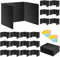 18 Pack Black Desk Dividers for Students, Privacy Shields Folder for Students, Durable & Waterproof Plastic Study Board, Classroom Teacher Supplies Test Divider, Includes Extra Labels by bcabo