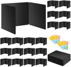 18 Pack Black Desk Dividers for Students, Privacy Shields Folder for Students, Durable & Waterproof Plastic Study Board, Classroom Teacher Supplies Test Divider, Includes Extra Labels by bcabo