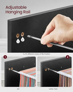 VASAGLE 2 Drawer File Cabinet with Lock, Rolling Printer Stand - Image 6