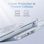 May Chen for MacBook Air 15 inch Case M5 M4 M3 M2 2026 2024-2023, Model A3448 A3241 A3114 A2941, Closes Seamlessly Hard Shell Laptop Cover with Keyboard Cover, Blue Butterfly - Image 3