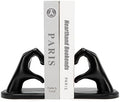 Decorative Bookends Solid Hearthands Sculpture Resin Book Ends, Black by Steviieden