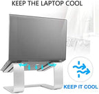 Urmust Laptop Stand for Desk, Silver, Up to 15.6" Laptop - Image 5