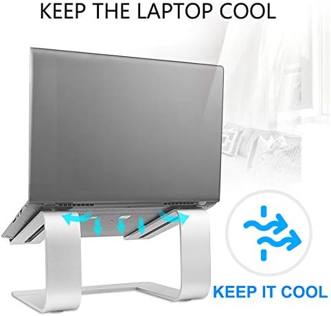 Urmust Laptop Stand for Desk, Silver, Up to 15.6" Laptop - Image 5