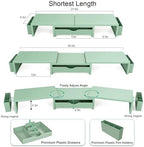 gianotter Dual Monitor Stand Riser With Drawer and 2 Pen Holders - Image 4