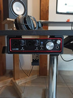 Under Desk Mount Stand for Focusrite Scarlett 2i2 Audio Interface with Headphone Hook, Desk Organization Accessory - Image 4