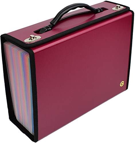 CNK Accordion File Folders with 24 Pockets Organizer for Document Paper Storage Folder Documents Expanding Binder Folio Pocket Receipt Filing Expandable Files Dividers Labels Letter Durable Handle by CNK
