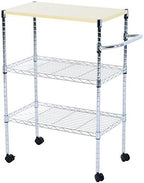 3 Tier Storage Racks Shelving, Heavy Steel Pantry Shelves, Adjustable Wire Shelving Rack with Desktop, Suitable for Garage, Kitchens, Bathroom, Offices, 24" W x 14" D x 33.5" H, Black by Unknown