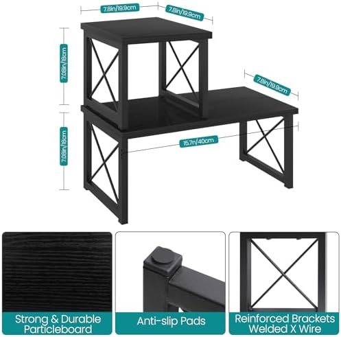 ELITEROO Wood Desktop Shelf, Freestanding Small Bookshelf Organizers - Image 3