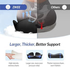 ZIKEE 6" Thickened Donut Pillow Seat Cushion, Ergonomic Hemorrhoid Pillow with Widened Cutout for Tailbone,Sciatica Pain Relief & Postpartum, Memory Foam Office Chair Cushion for Long Sitting at Home - Image 4