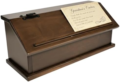 DutchCrafters Solid Brown Maple Wood Double Recipe Card Holder for Baking, Cooking - Kitchen Decor & Organization Box, Holds 4x6 or 3x5 Cards - Amish Made in USA (Earthtone) - Image 2
