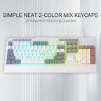 Redragon K525 RGB Backlit 104 Keys Wired Membrane Gaming Keyboard w/ 5 Multimedia Keys & 4 Extra On-Board Macro Keys, Dedicated Media Control, Ergonomic Wrist Rest, Linear Mechanical-Feel Switch - Image 6