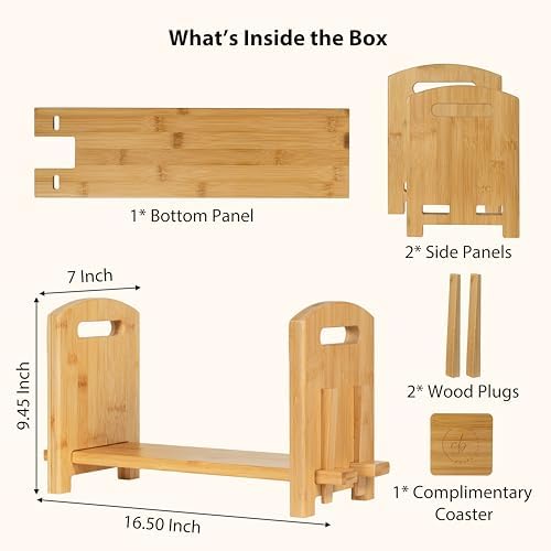 Adjustable Desktop Bookshelf - Sturdy Desk Bookshelf and Book Organizer - No Tools Required to Assemble This Desktop Bookcase, Perfect Tabletop Book Shelf for Office, Study Room - Image 2