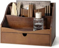 Rebee Vision Mail Organizer for Desk with 4-Slot for Home & Office, Brown by REBEEVISION