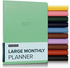 Gallery Leather Large Monthly Planner 2026-2027 Caribbean Sea Glass by GalleryLeather