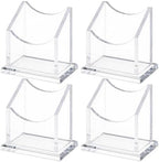Watersay 4 Pack Vertical Acrylic Business Card Holders, Clear Desk Stand - Image 2