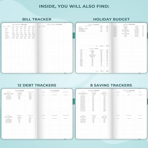 Clever Fox Budget Planner Pro with Cash Budgeting Envelopes, Dark Teal - Image 5