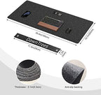 DAWNTREES Large Felt Desk Mat,39.4''x19.69'' Full Keyboard and Mouse Pad - Image 2
