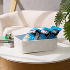 MiniArk Large Shallow Organizing Baskets 15x11x5.1 Inches - Rope Woven Storage Bins for Bathroom, Shelves, Cube Closet, Off White 3 Packs - Image 5