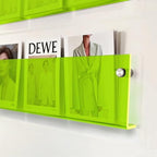 ROYALITA 2-Pack Acrylic Magazine Holder Brochure Holder, Green 36 Inch by ROYALITA