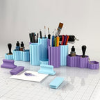 Glassboard Studio Hexaflex Organizer Set - Pen and Pencil Holder for Desk, Versatile Hexagon Design, Adjustable Dividers, 12 Color Options - Desk and Office Organization (Cherry Red) - Image 7