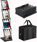 Foldable Brochure Display Stand with Carrying Bag, Literature Stand 4 Tier by ZLDYPINK