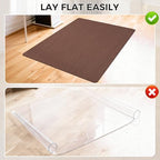 Sycoodeal Chair Mat, 40" x 48" Office Chair Mat for Hardwood and Tile Floor, Heavy Duty Floor Protector for Rolling Chairs, Non-Slip,Computer Mat for Home Office(Brown) - Image 5