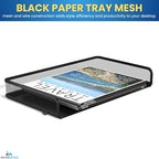 1InTheOffice Side Load Letter Tray Stackable, Black Mesh Tray Legal Size, "2 Pack" - Image 7