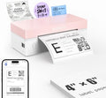 Rongta 4x6 Bluetooth Thermal Label Printer, Wireless Shipping Label Printers for Shipping Packages Small Business Office or Home, Compatible with iPhone Android iPad macOS Windows, Pink by RONGTA