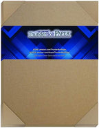 50 Sheets Chipboard 24pt (Point) 8 X 10 Inches Light Weight Standard Photo|Picture-Frame Size .024 Caliper Thickness Cardboard Craft Packaging Brown Kraft Paper Board by ThunderBoltPaper