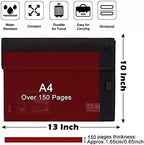 Rough Enough Expanding File Folder, Accordion Document Organizer, Black - Image 3