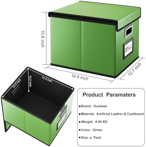 File Organizer Box with Lids, Collapsible File Folder Organizer - Image 6