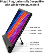 Portable Monitor 15.6" for Laptop, 1080P FHD IPS Travel Screen Display - Image 3