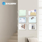Gawerk Single Pocke Wall Mount File Holder Organizer (Clear, 8 Pack) - Image 6